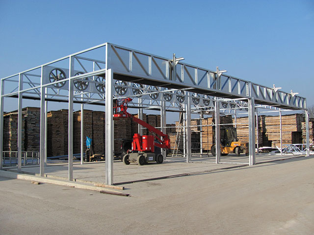 Wood drying chamber